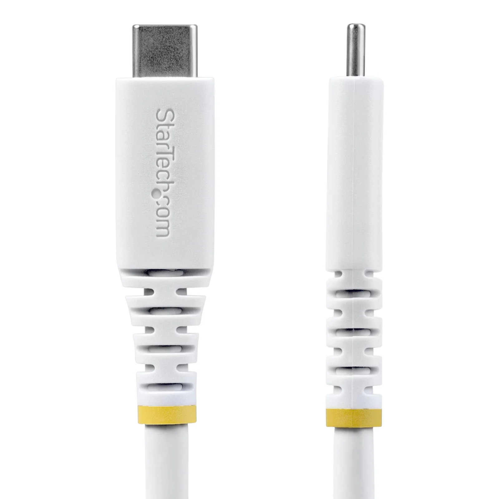StarTech.com Câble USB 4 de 2 m, 20 Gbps, Câble USB-C Certifié USB-IF, PD EPR 240 W, DP 1.4 4K 120 Hz, Gaine TPE, Cordon USB-C Blanc