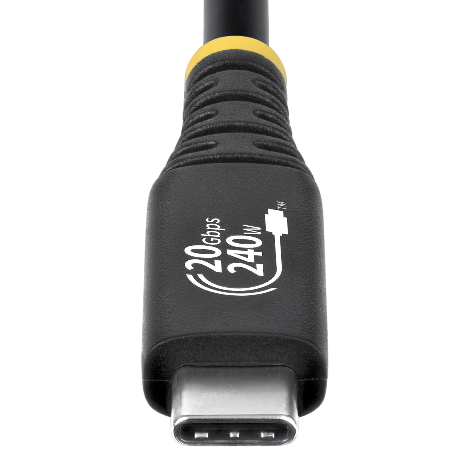 StarTech.com Câble USB 4 de 2 m, 20 Gbps, Câble USB-C Certifié USB-IF, PD EPR 240 W, DP 1.4 4K 120 Hz, Gaine TPE, Cordon USB-C Noir