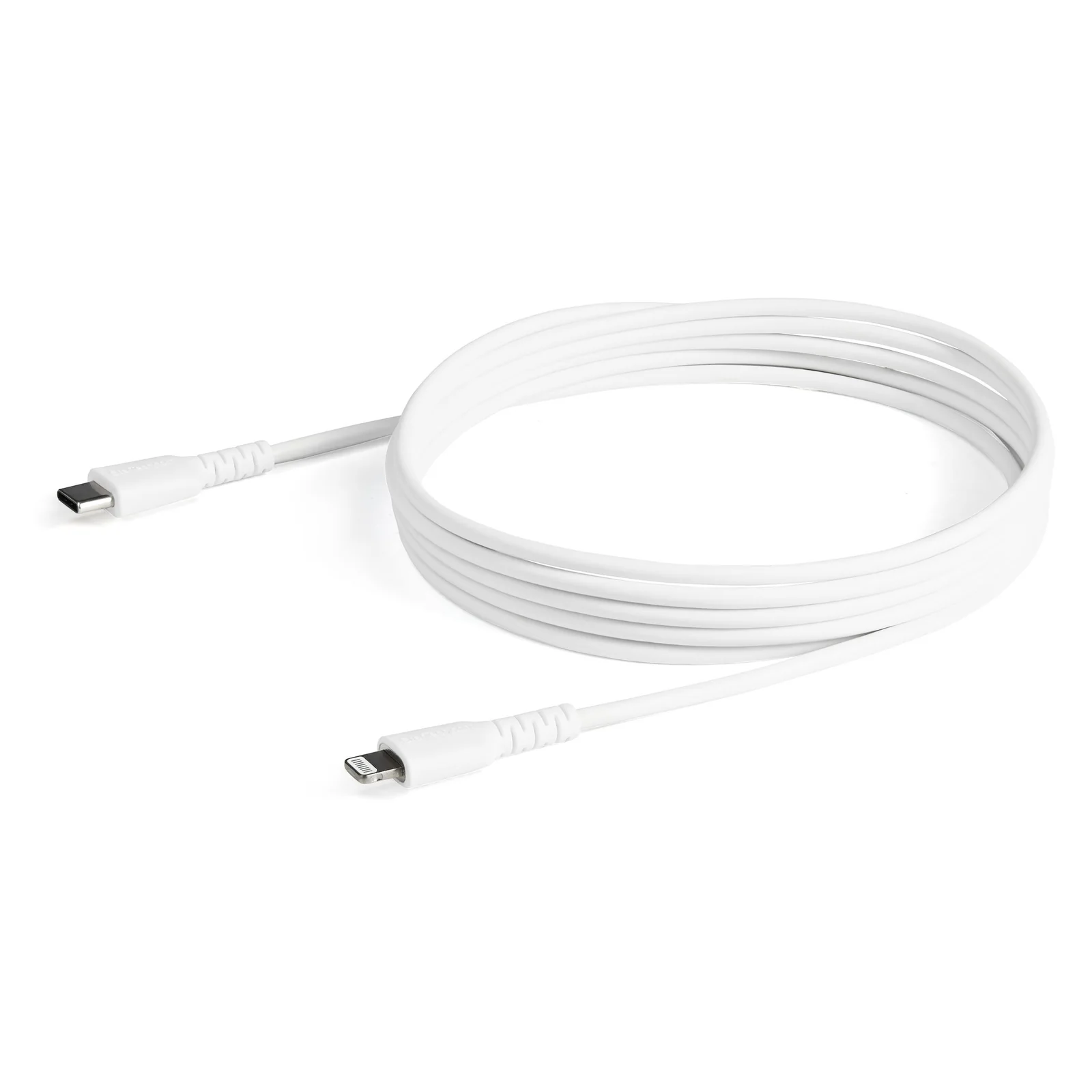 StarTech.com Câble USB-C vers Lightning Blanc Robuste 2m - Câble de Charge/Synchronistation USB Type C vers Lightning Fibre Aramide - iPad/iPhone 12 Certifié Apple MFi