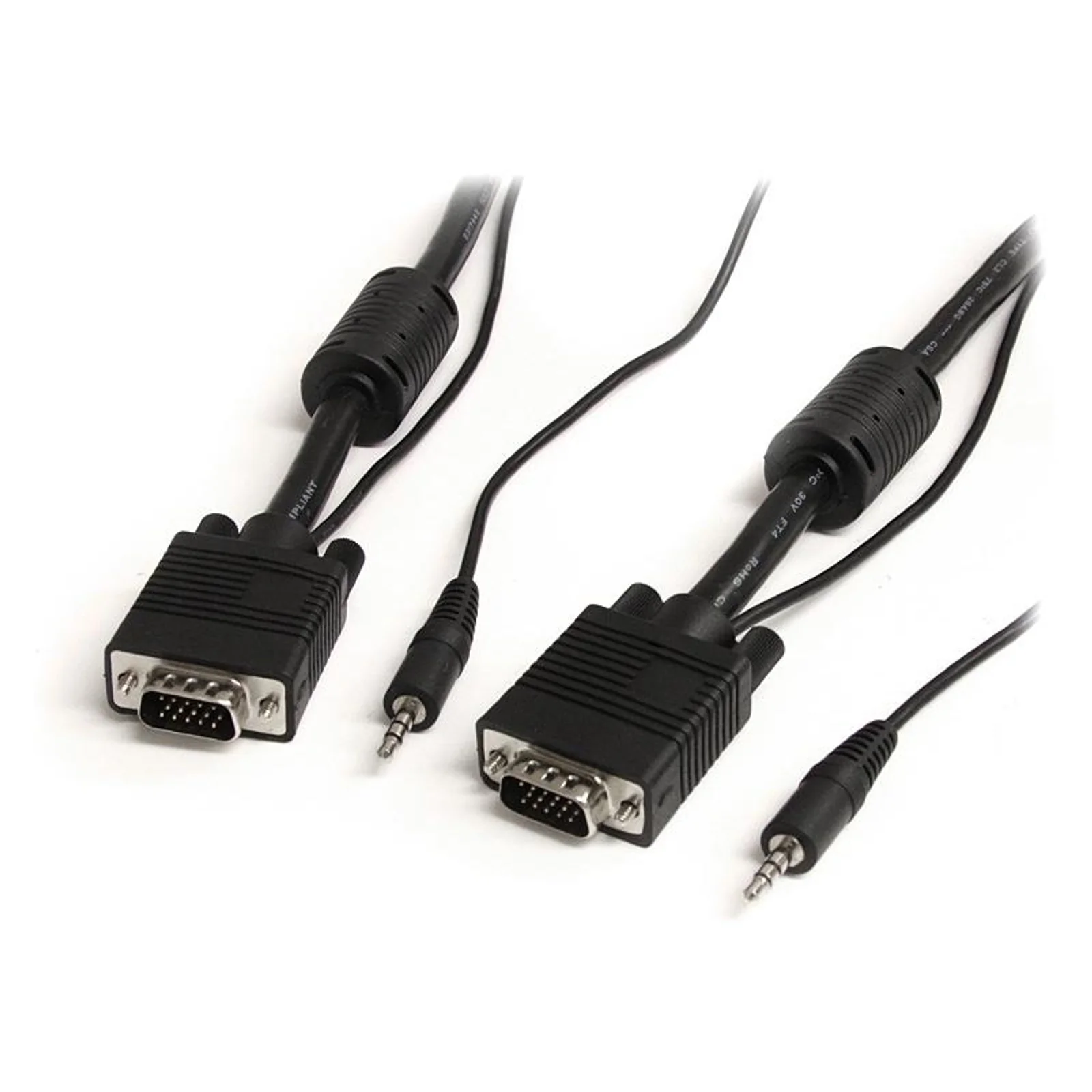 Câble vidéo coaxial pour écran VGA haute résolution 2 m avec audio HD15 M/M