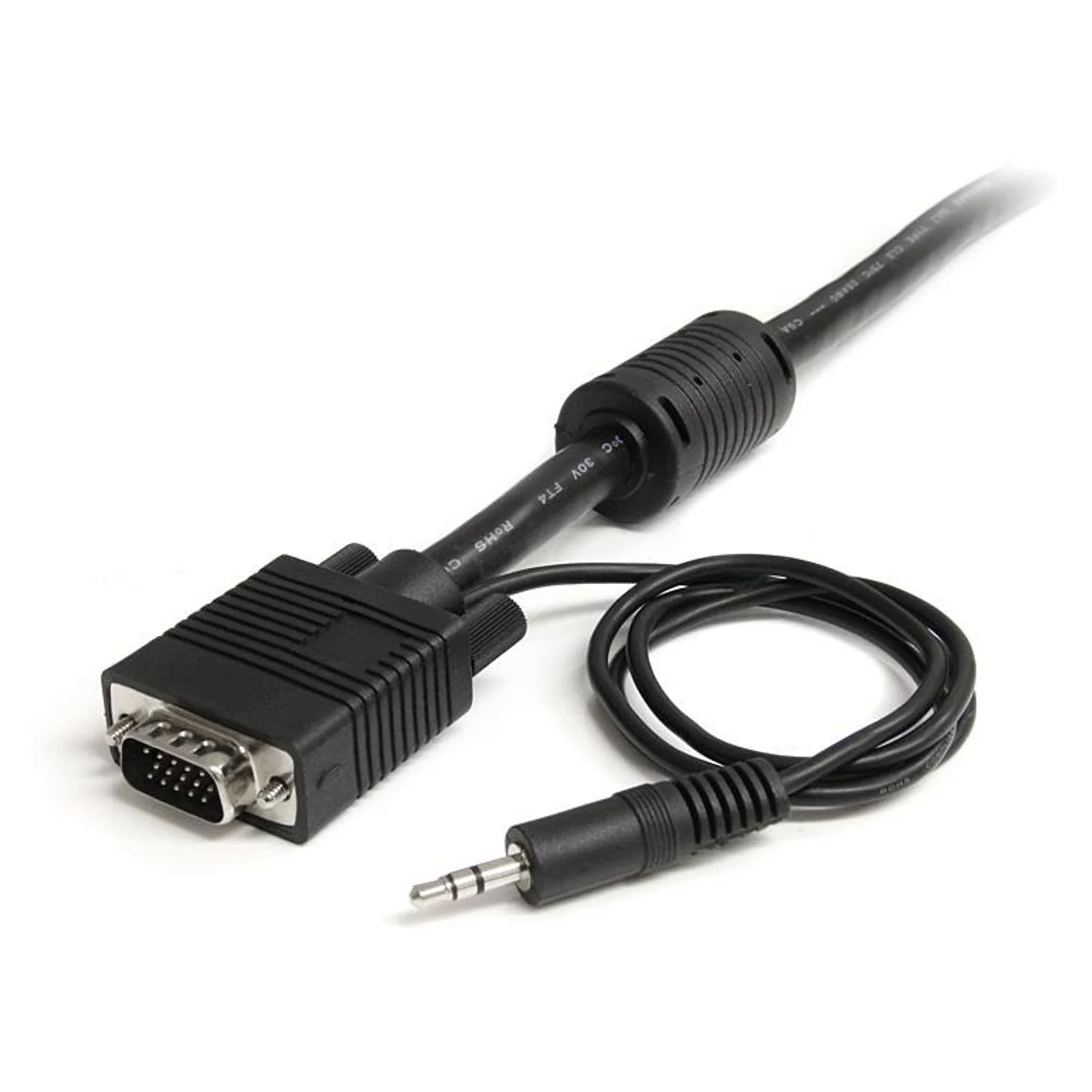 StarTech.com Câble vidéo coaxial pour écran VGA haute résolution 2 m avec audio HD15 M/M