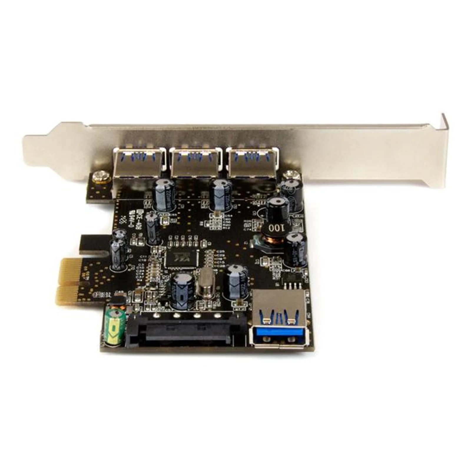 StarTech.com Carte contrôleur PCI Express à 4 ports USB 3.0 - 3 externes 1 interne - Adaptateur PCIe USB avec UASP
