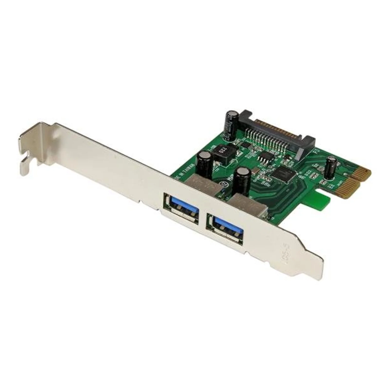 Carte Contrôleur PCI Express (PCIe) vers 2 ports USB 3.0 avec UASP - Alimentation SATA