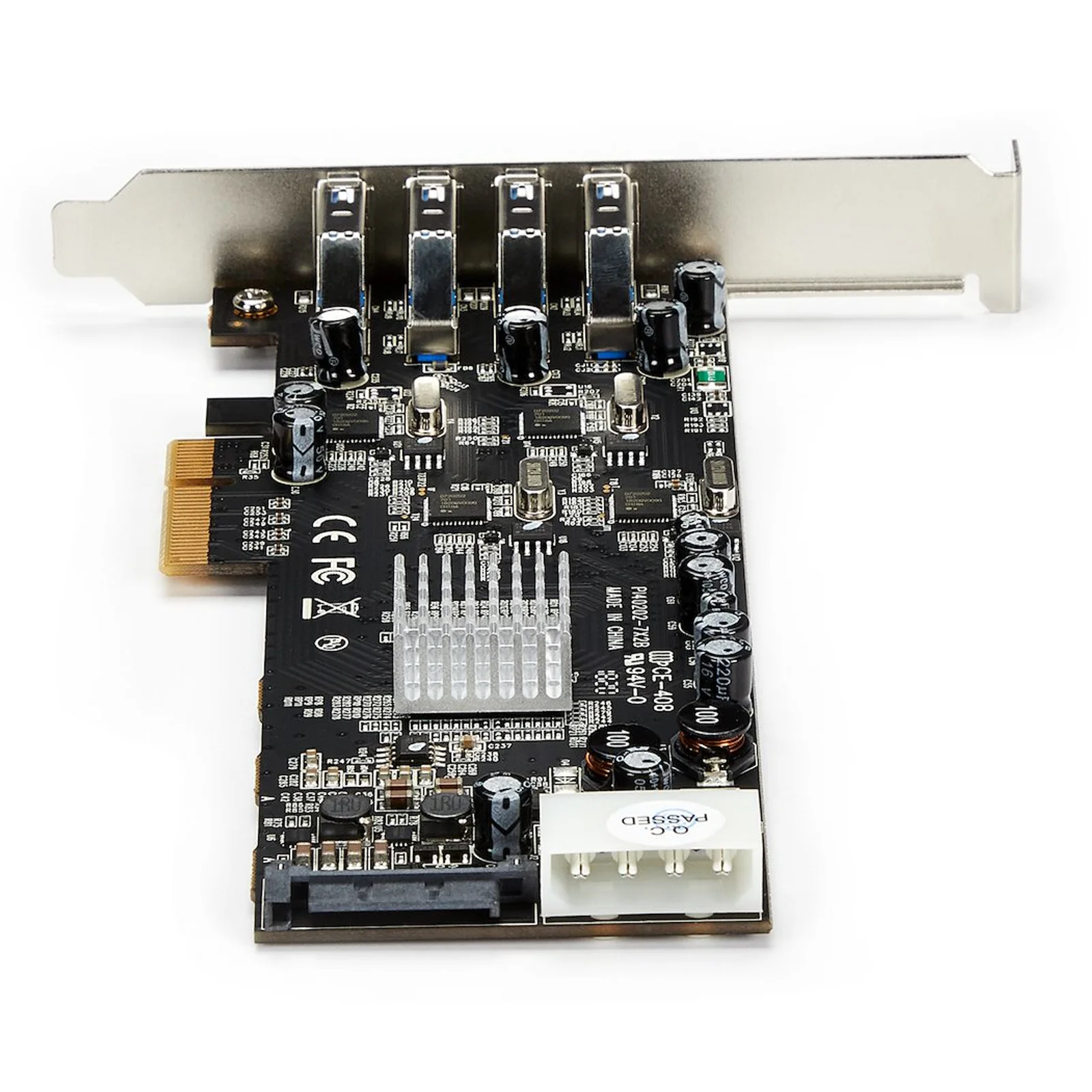 StarTech.com Carte Contrôleur PCI Express vers 4 Ports USB 3.0 avec 4 voies dédiés de 5 Gb/s - UASP - Alim SATA / LP4