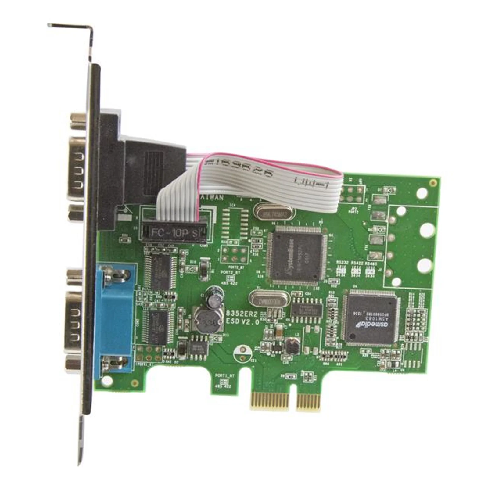 StarTech.com Carte PCI Express à 2 ports série DB9 RS232 - Adaptateur PCIe série avec UART 16C1050