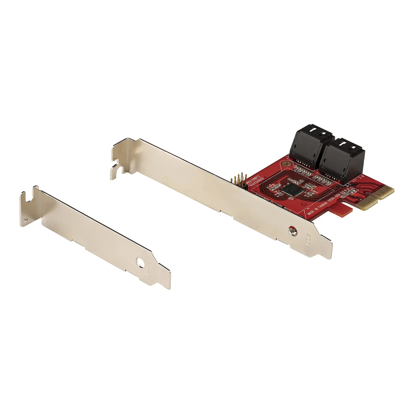 StarTech.com Carte PCI Express SATA 4 ports - Carte Contrôleur PCIe SATA - 6Gbps - ASM1166 Non-Raid - Convertisseur PCI Express 3.0 vers SATA - Connecteurs SATA Empilés - Carte d'Extension SATA