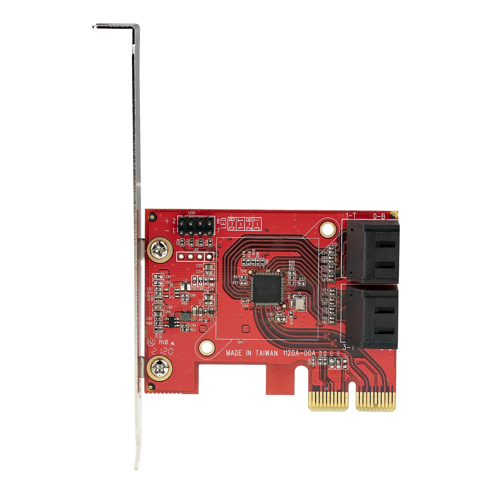 StarTech.com Carte PCI Express SATA 4 ports - Carte Contrôleur PCIe SATA - 6Gbps - ASM1166 Non-Raid - Convertisseur PCI Express 3.0 vers SATA - Connecteurs SATA Empilés - Carte d'Extension SATA
