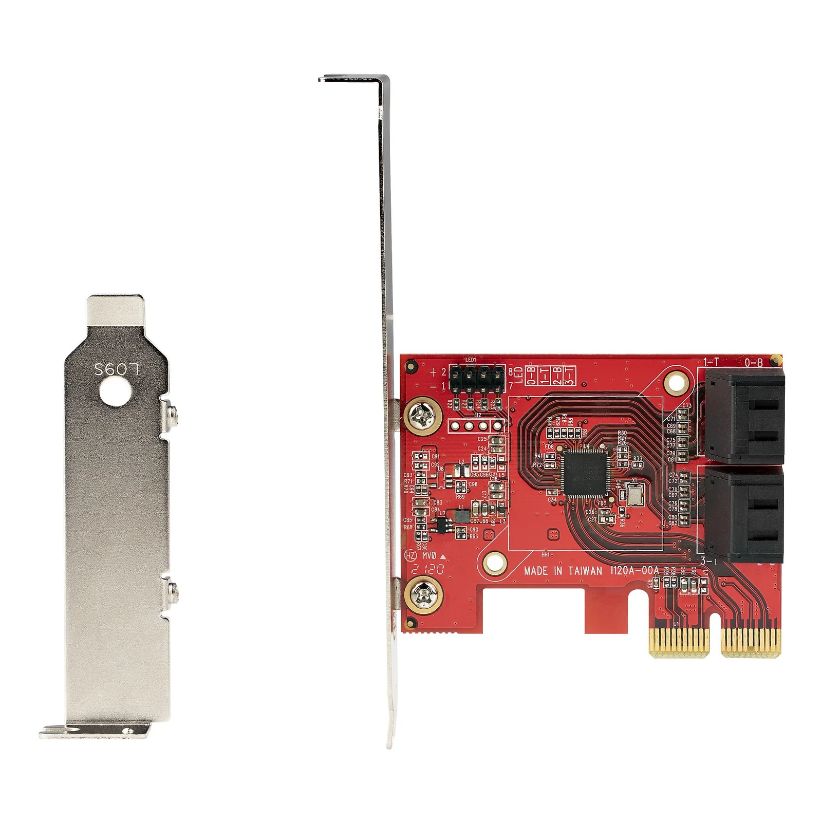StarTech.com Carte PCI Express SATA 4 ports - Carte Contrôleur PCIe SATA - 6Gbps - ASM1166 Non-Raid - Convertisseur PCI Express 3.0 vers SATA - Connecteurs SATA Empilés - Carte d'Extension SATA