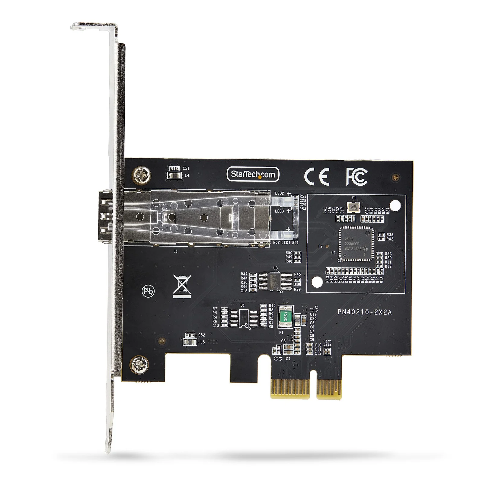 StarTech.com Carte Réseau GbE SFP à 1 Port, PCIe 2.1 x1, Intel I210-IS, Carte Contrôleur 1GbE, 1000BASE Cuivre/Fibre Optique, Carte Réseau Gigabit Ethernet NIC, Backplanes de Serveur/PC - Compatible Windows/Linux