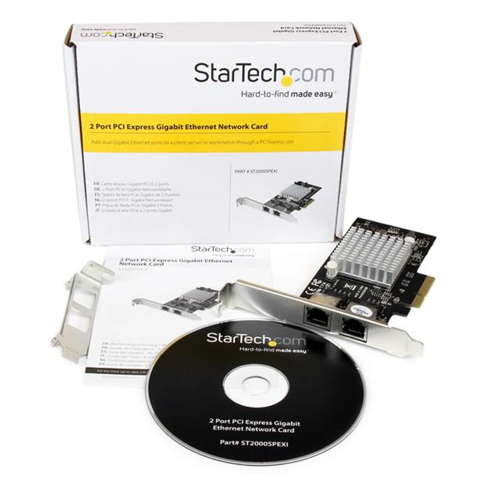 StarTech.com Carte Réseau PCI Express 2 Ports Gigabit Ethernet 10/100/1000 avec Chipset Intel i350