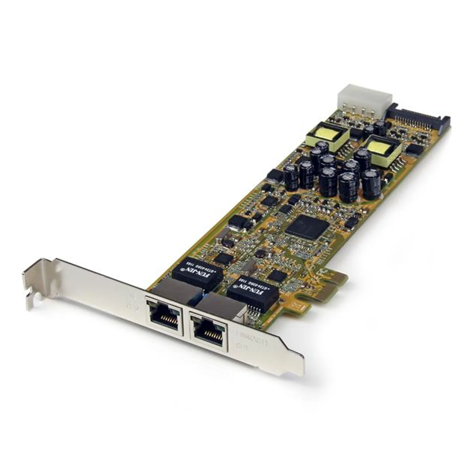 Carte Réseau PCI Express 2 ports Gigabit Ethernet RJ45 10/100/1000Mbps - POE/PSE