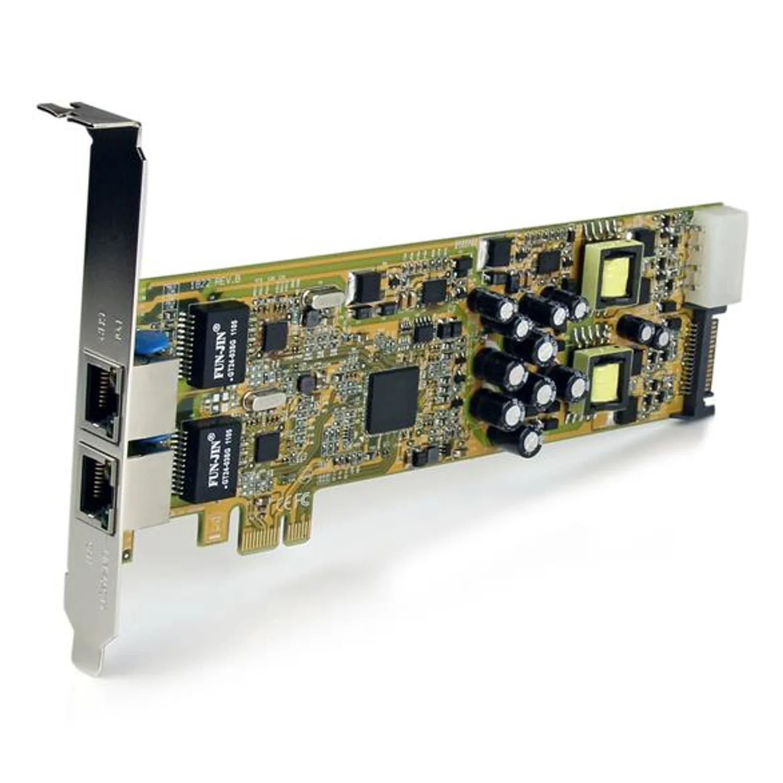 StarTech.com Carte Réseau PCI Express 2 ports Gigabit Ethernet RJ45 10/100/1000Mbps - POE/PSE