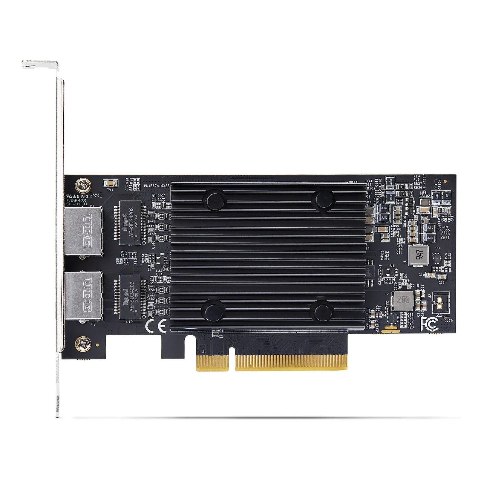 StarTech.com Carte Réseau PCIe 10 Gb Ethernet à 2 Ports, Carte d'Interface Réseau 10 GbE, Chipset Broadcom BCM57416, Double RJ45 10GBase-T/Gigabit, Carte NIC, TAA