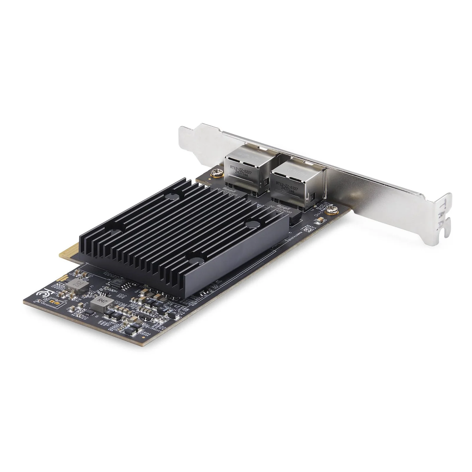 StarTech.com Carte Réseau PCIe 10 Gb Ethernet à 2 Ports, Carte d'Interface Réseau 10 GbE, Chipset Broadcom BCM57416, Double RJ45 10GBase-T/Gigabit, Carte NIC, TAA
