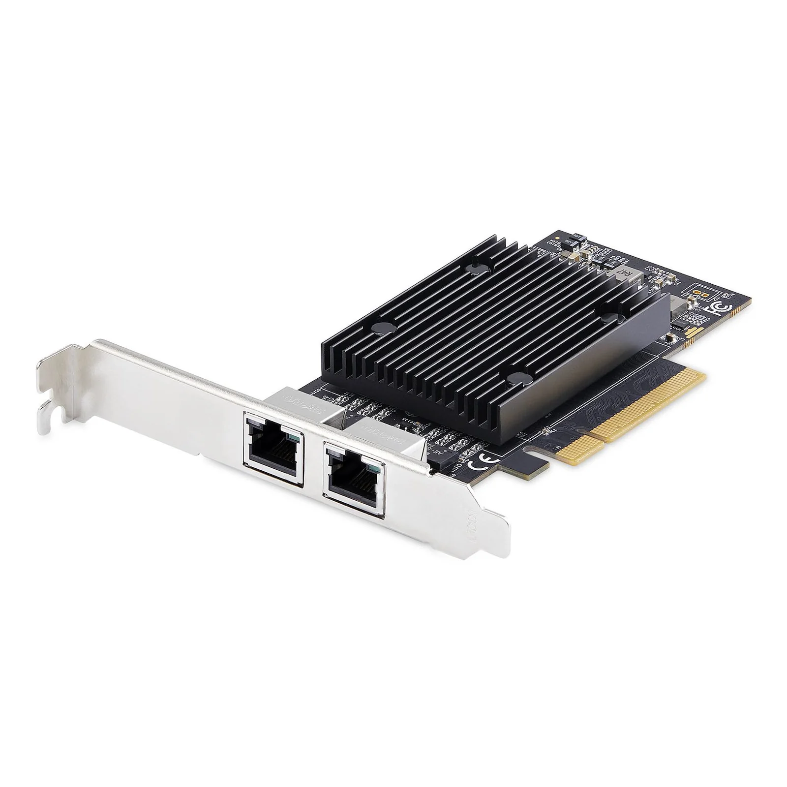 Carte Réseau PCIe 10 Gb Ethernet à 2 Ports, Carte d'Interface Réseau 10 GbE, Chipset Broadcom BCM57416, Double RJ45 10GBase-T/Gigabit, Carte NIC, TAA