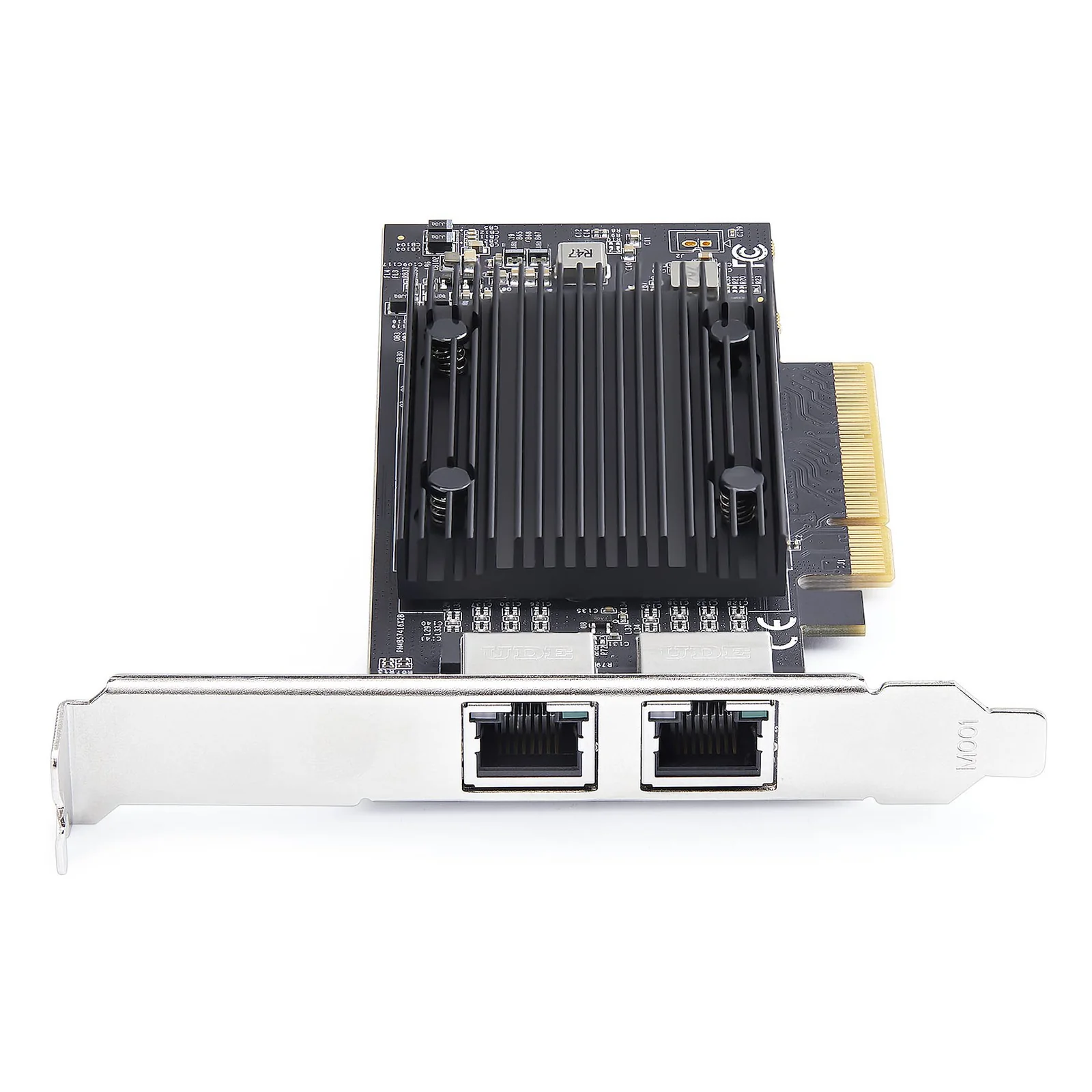 StarTech.com Carte Réseau PCIe 10 Gb Ethernet à 2 Ports, Carte d'Interface Réseau 10 GbE, Chipset Broadcom BCM57416, Double RJ45 10GBase-T/Gigabit, Carte NIC, TAA