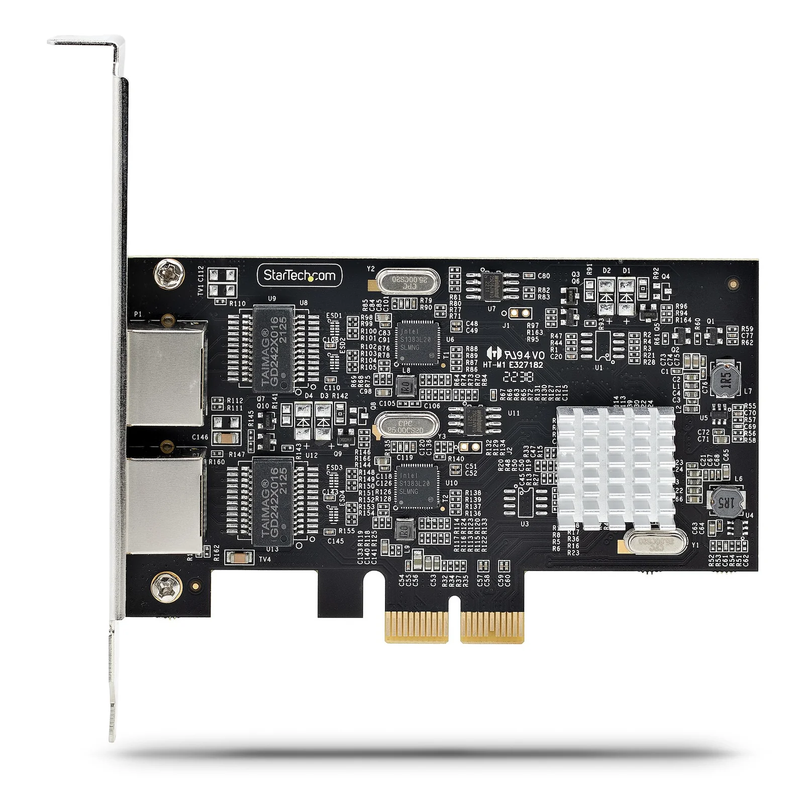 StarTech.com Carte Réseau PCIe à 2 Ports 2,5 Gbps NBASE-T, Intel I225-V - Carte Réseau pour PC - Carte Réseau Ethernet Multi-Gigabit - Carte LAN Serveur PCI Express 2.1 - Interface Ethernet de Bureau
