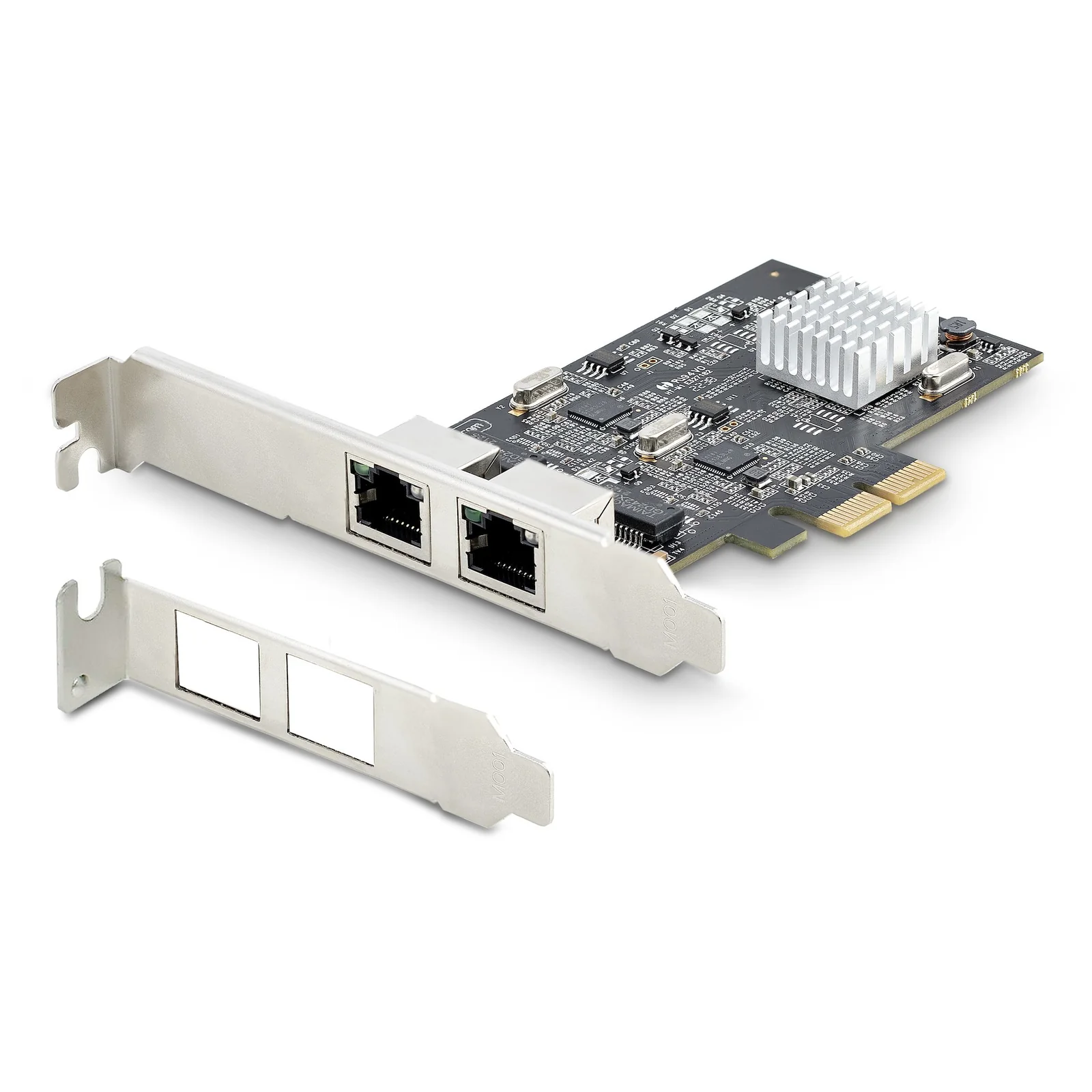 StarTech.com Carte Réseau PCIe à 2 Ports 2,5 Gbps NBASE-T, Intel I225-V - Carte Réseau pour PC - Carte Réseau Ethernet Multi-Gigabit - Carte LAN Serveur PCI Express 2.1 - Interface Ethernet de Bureau