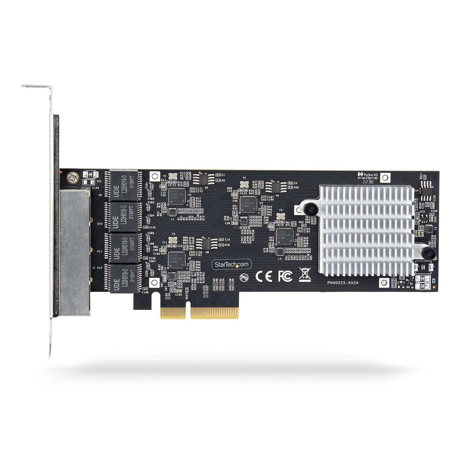 StarTech.com Carte Réseau PCIe à 4 Ports 2,5 Gbps NBASE-T, Intel I225-V - Carte Réseau pour PC - Carte Réseau Ethernet Multi-Gigabit - Carte LAN Serveur PCI Express 2.1 - Interface Ethernet de Bureau