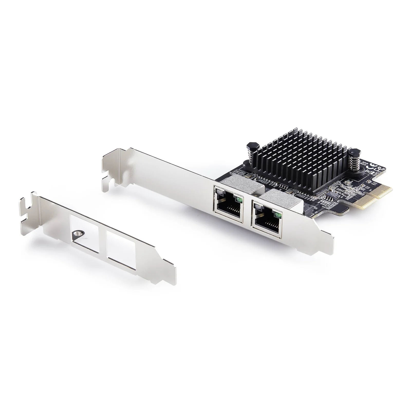 StarTech.com Carte Réseau PCIe Gigabit 5G à 2 Ports, Carte LAN PCI Express 5G/2,5G/1G/100M/10M, Realtek RTL8126, Windows et Linux, Conforme TAA