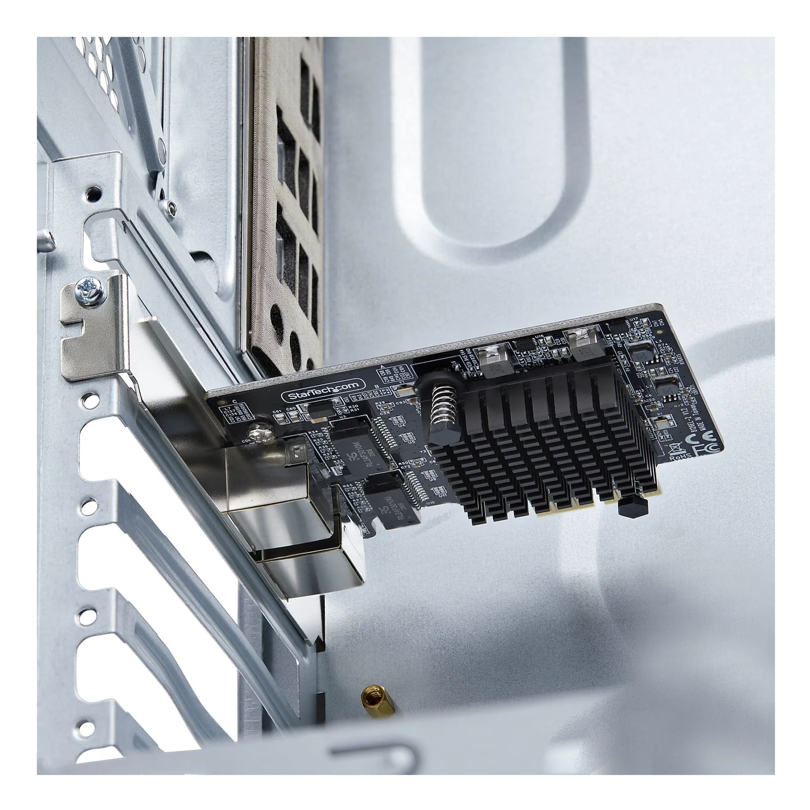 StarTech.com Carte Réseau PCIe Gigabit 5G à 2 Ports, Carte LAN PCI Express 5G/2,5G/1G/100M/10M, Realtek RTL8126, Windows et Linux, Conforme TAA