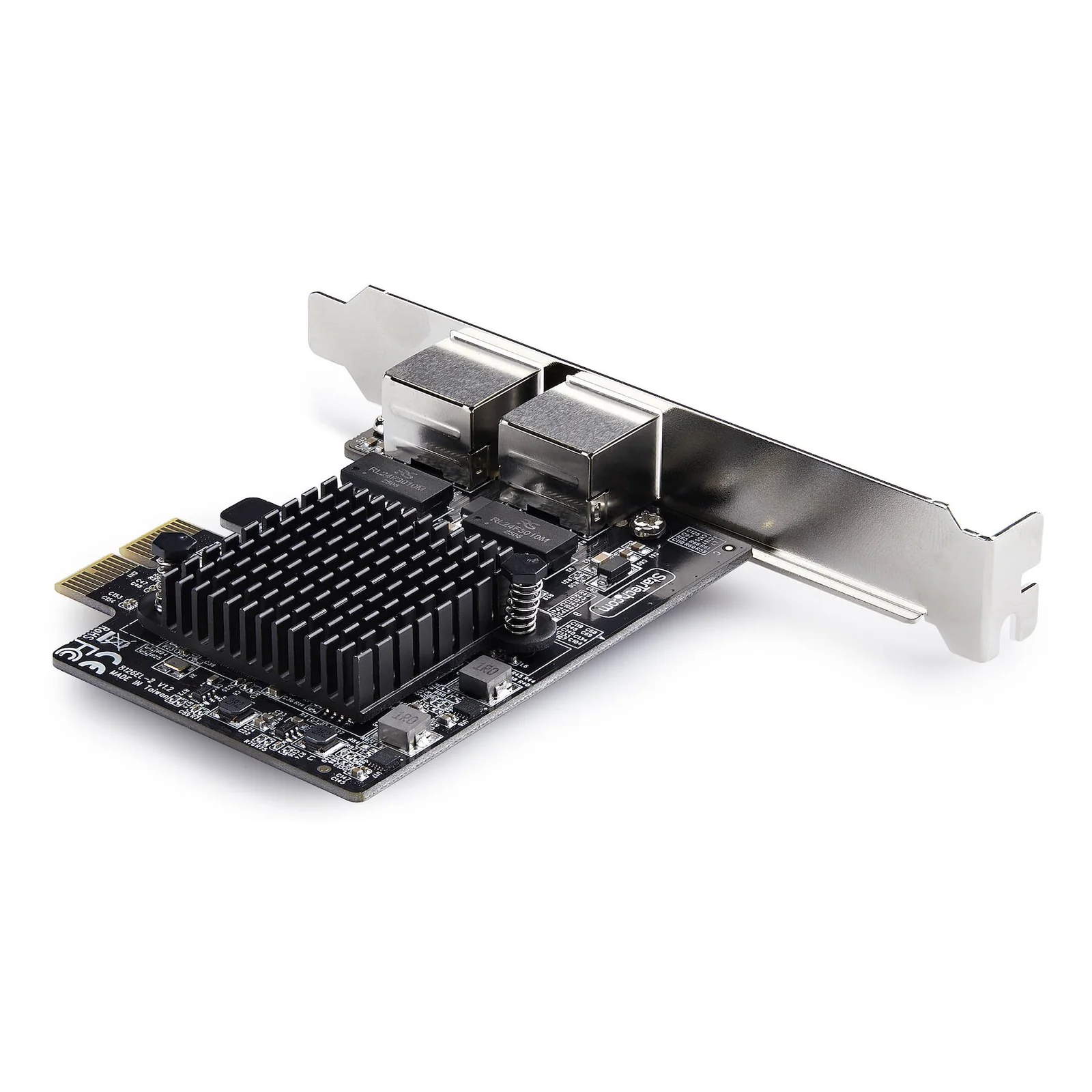 StarTech.com Carte Réseau PCIe Gigabit 5G à 2 Ports, Carte LAN PCI Express 5G/2,5G/1G/100M/10M, Realtek RTL8126, Windows et Linux, Conforme TAA