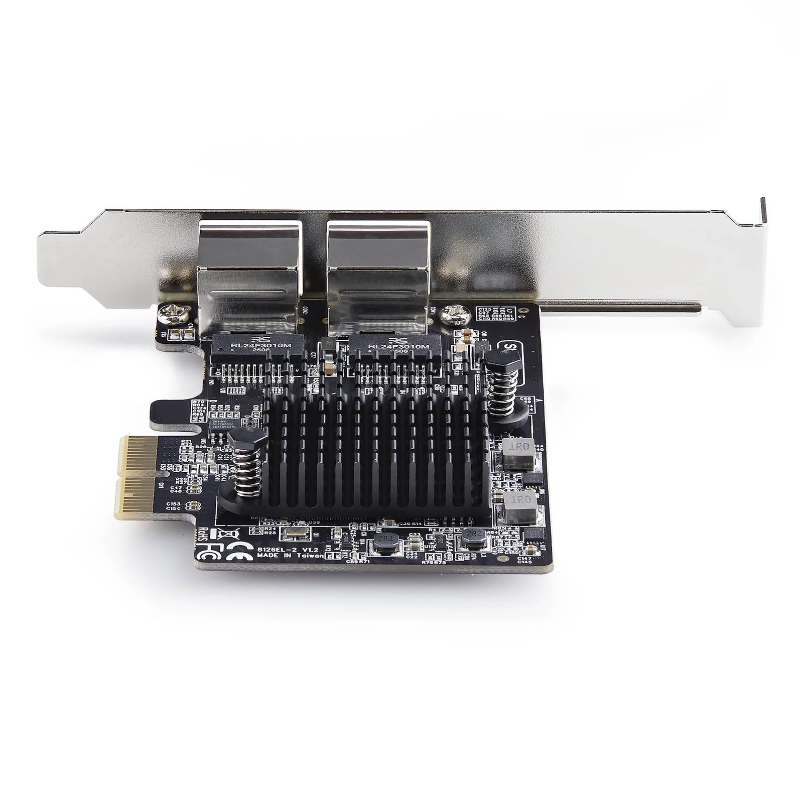 StarTech.com Carte Réseau PCIe Gigabit 5G à 2 Ports, Carte LAN PCI Express 5G/2,5G/1G/100M/10M, Realtek RTL8126, Windows et Linux, Conforme TAA