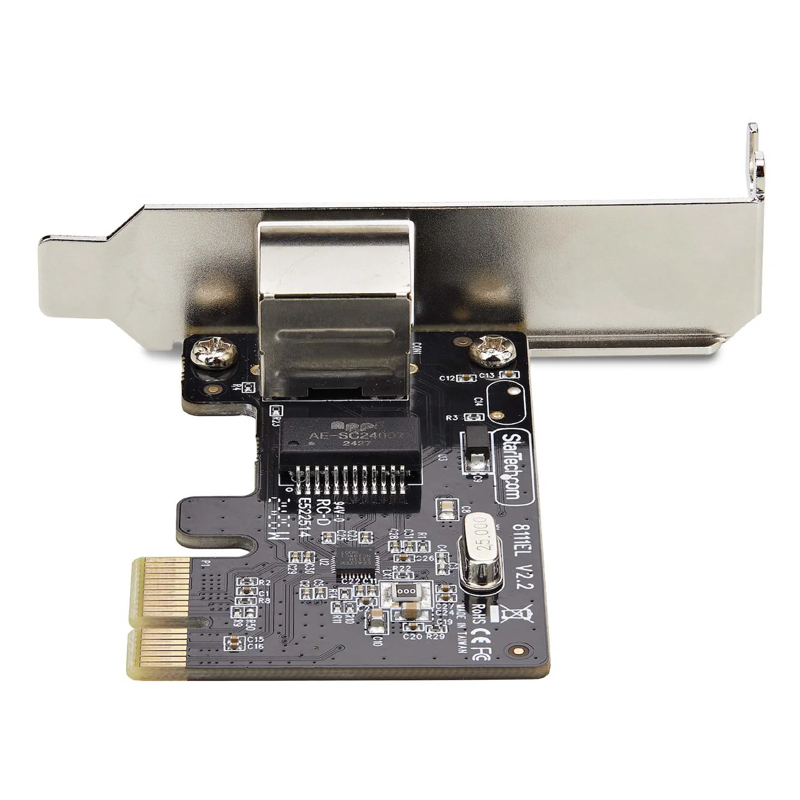 StarTech.com Carte Réseau PCIe Gigabit à 1 Port, Carte Réseau Profil Bas, Carte LAN PCI Express 10/100/1000Mbps, Realtek RTL8111H, Windows et Linux, Conforme TAA