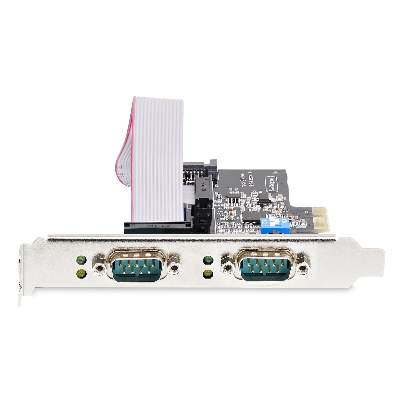 StarTech.com Carte Série PCI Express à 2 Ports - Adaptateur/Carte PCIe à 2 Ports vers RS232/RS422/RS485 (DB9), Support Bas-Profil Inclus, UART 16C1050, Windows/Linux, Conformité TAA - Protection ESD de niveau 4