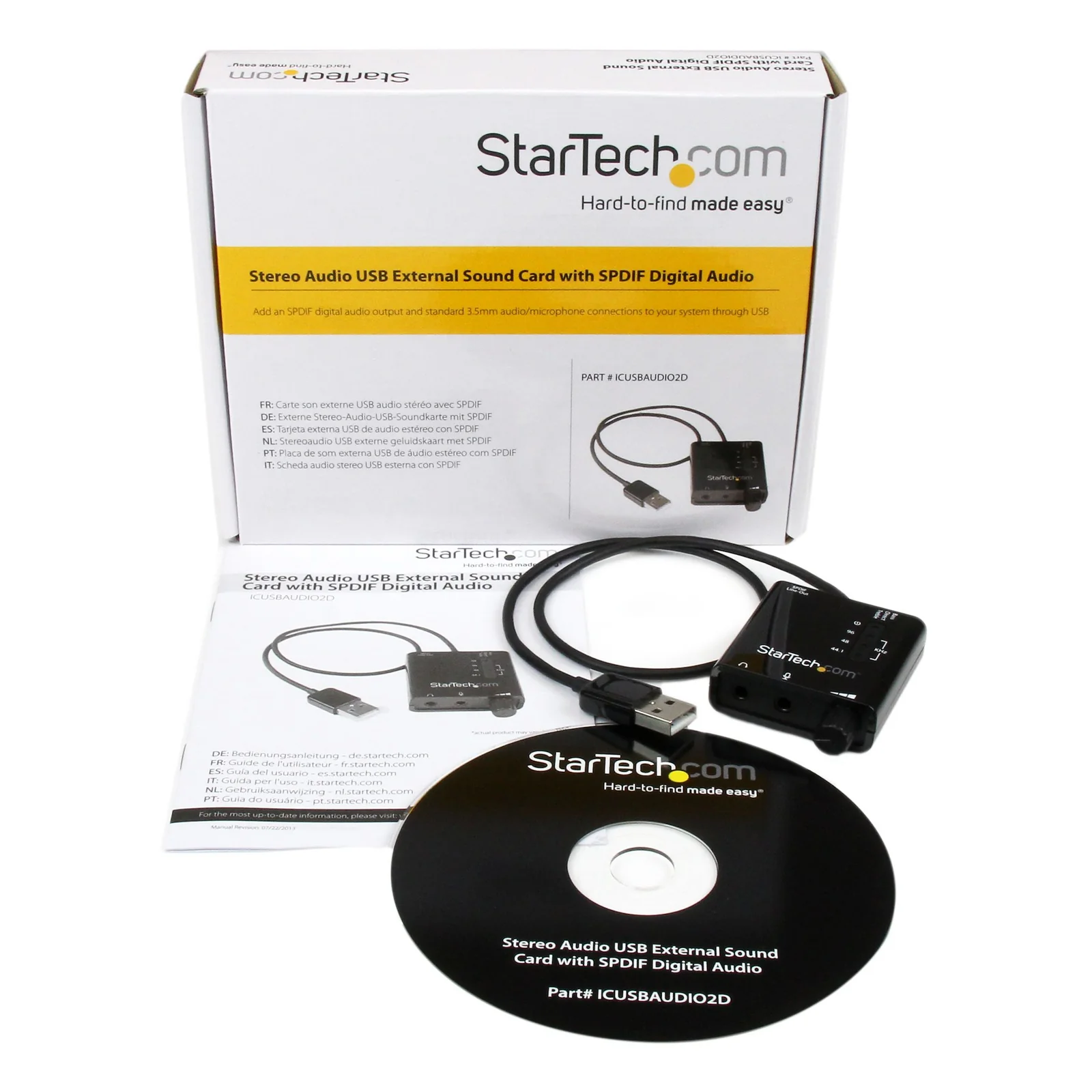 StarTech.com Carte son externe USB avec audio SPDIF numérique - Convertisseur DAC USB audio