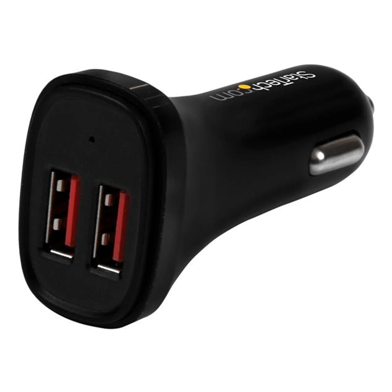 Chargeur de voiture USB à 2 ports - Haute puissance (24 W/4,8 A) - Noir