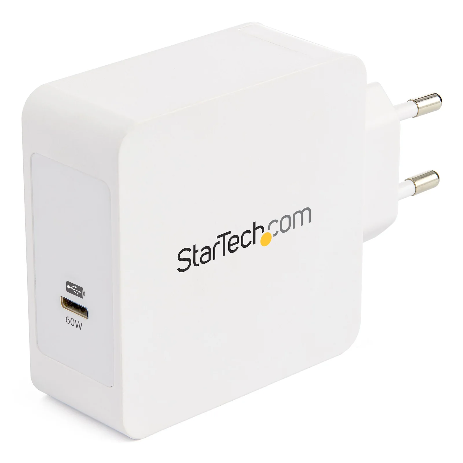 StarTech.com Chargeur Mural USB C - Chargeur USB C pour Ordinateur Portable 60W PD - Câble de 2m - Adaptateur Secteur Universel Compact Type C - Dell XPS/Lenovo X1 Carbon/HP EliteBook/MacBook - USB Certifié IF/CE