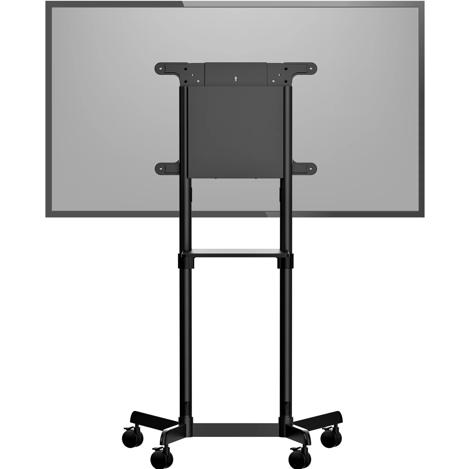 StarTech.com Chariot Meuble TV - Support TV sur Roulettes Portable pour Écrans VESA 37-70" (70kg) - Pied TV avec Étagère de Rangement - Inclinable - Gabarit de Montage Universel Télévision