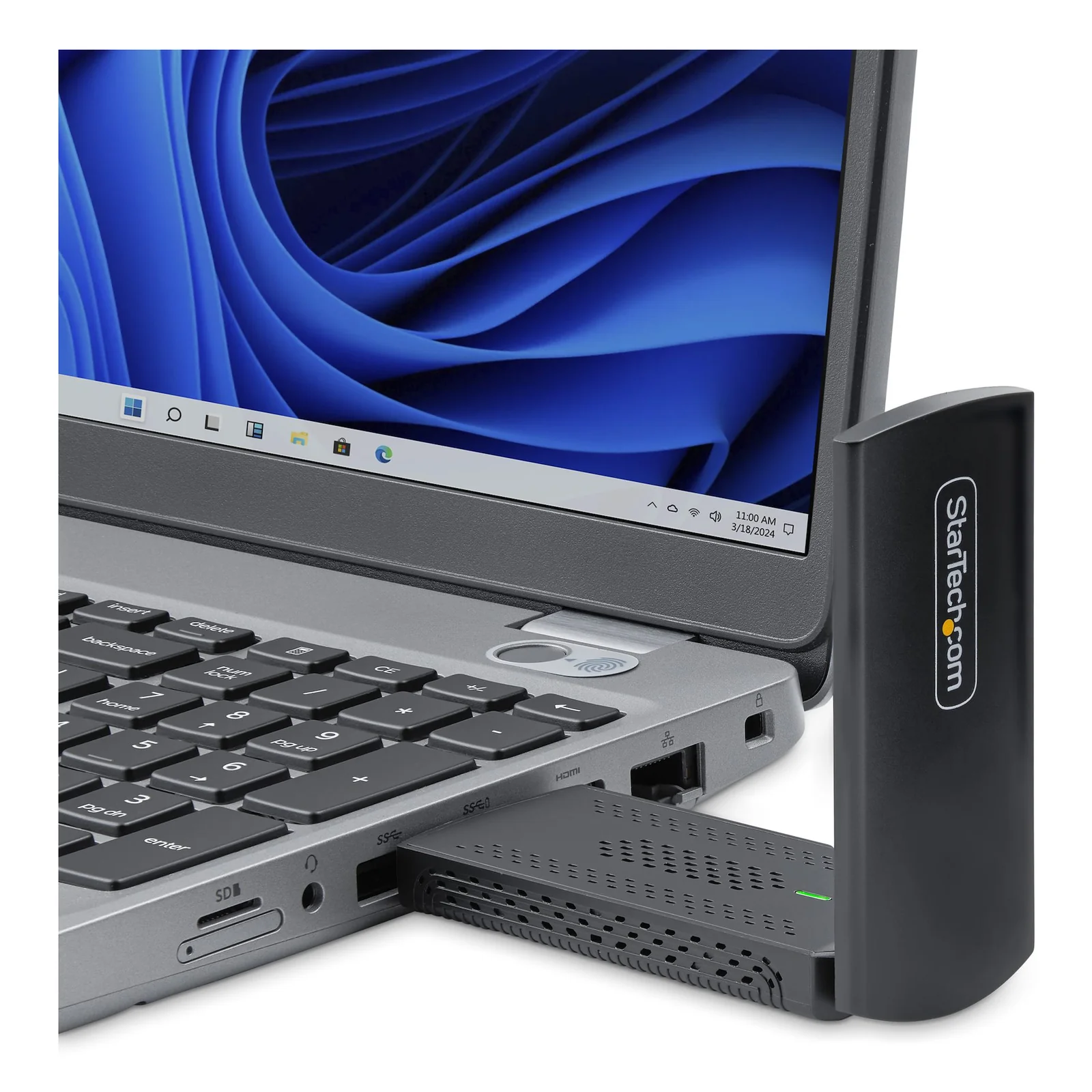 StarTech.com Clé USB WiFi 6E pour Ordinateur de Bureau/Portable, Carte Réseau Sans Fil avec Antenne Pliable, Dongle WiFi 6E pour PC, Adaptateur Wi-Fi Compatible 802.11 b/g/n/ac/ax, Réseau 2.4/5/6 GHz