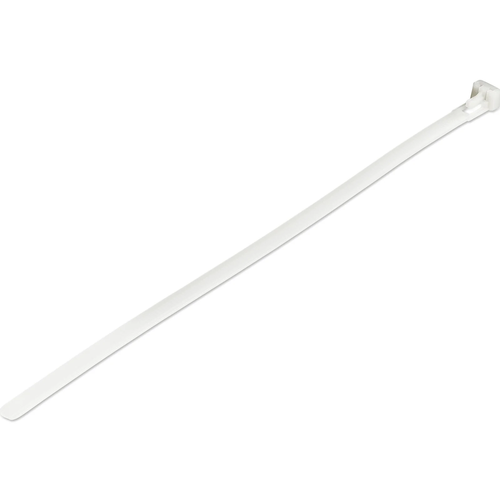 Colliers de Serrage Réutilisables 25 cm Blancs - Largeur 7 mm - Diam. faisceau 65 mm - Résistance traction 22 kg - Colson nylon détachable - Intérieur/extérieur - Homologués 94V-2/UL - 100 pcs