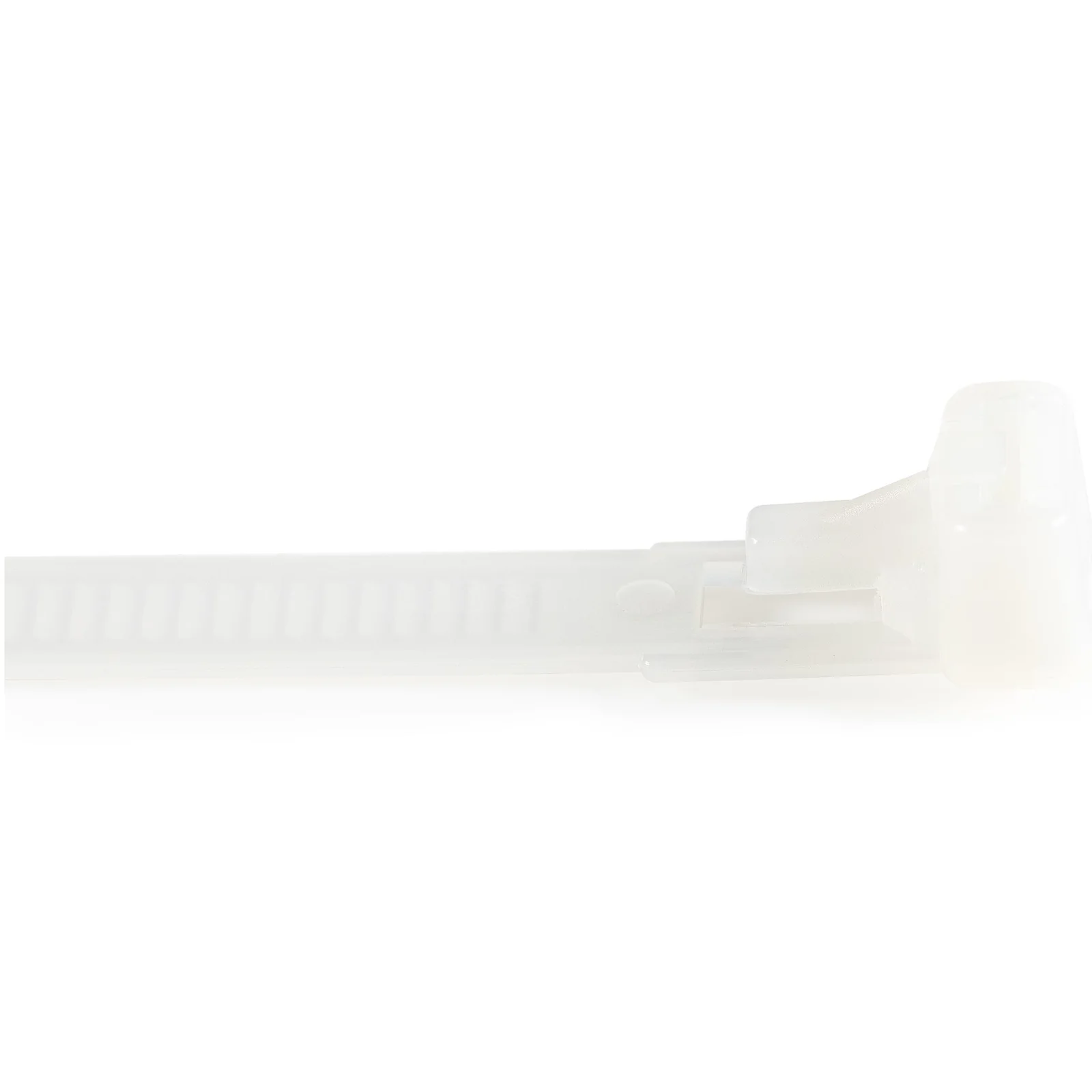 StarTech.com Colliers de Serrage Réutilisables 25 cm Blancs - Largeur 7 mm - Diam. faisceau 65 mm - Résistance traction 22 kg - Colson nylon détachable - Intérieur/extérieur - Homologués 94V-2/UL - 100 pcs