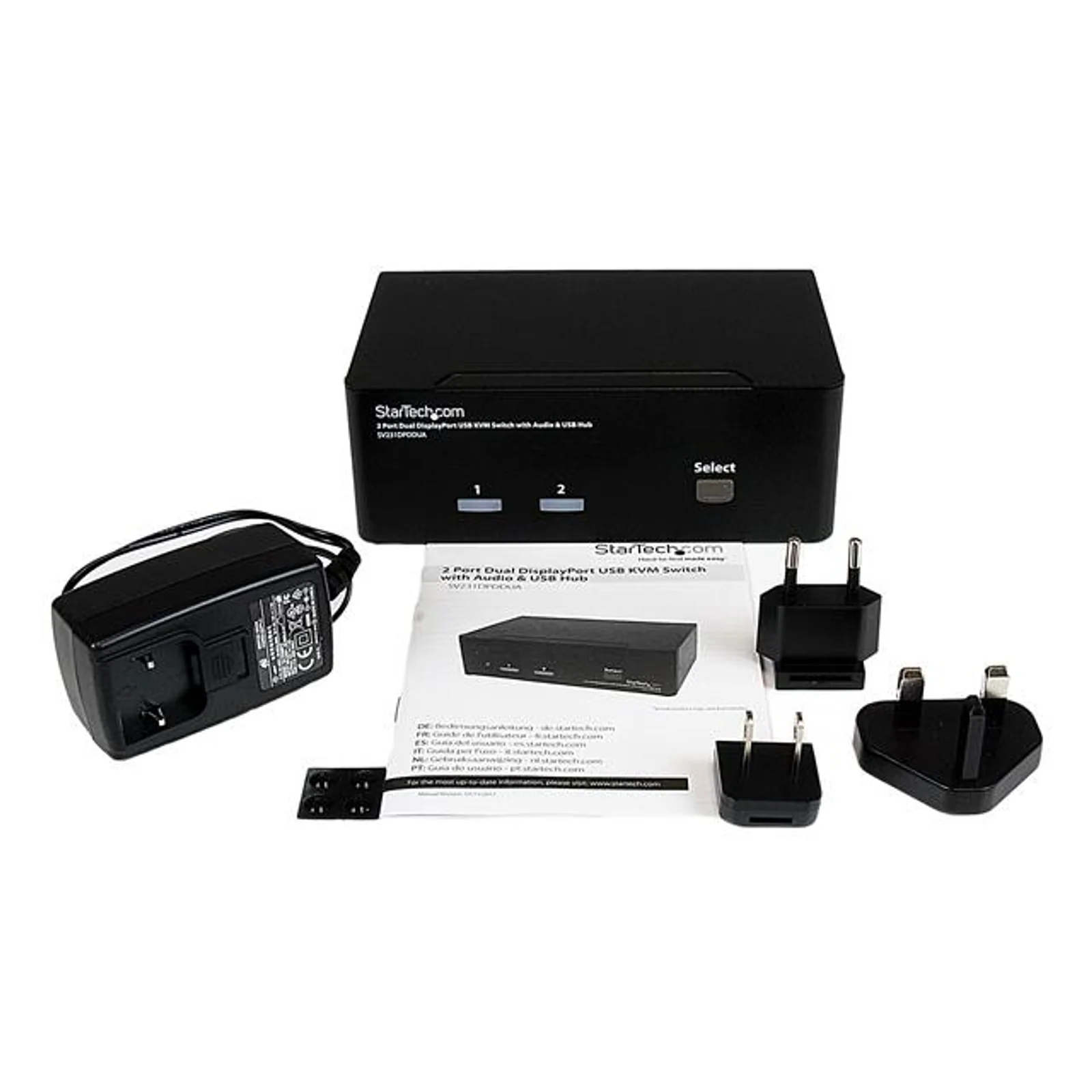 StarTech.com Commutateur KVM 2 Ports DisplayPort, USB et Audio - Switch KVM - 2560x1600