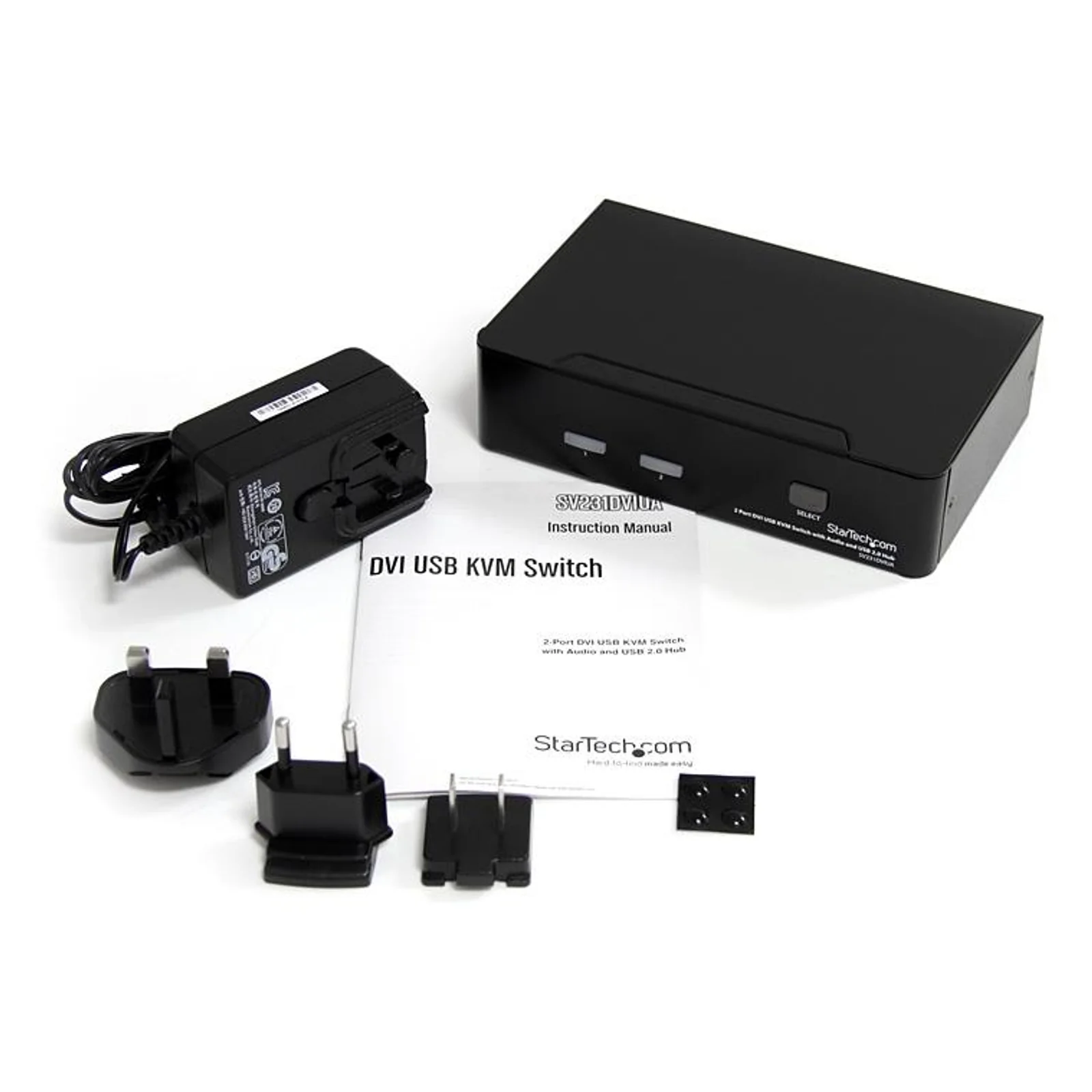 StarTech.com Commutateur KVM 2 Ports DVI, USB et Audio - Switch KVM - 1920x1200