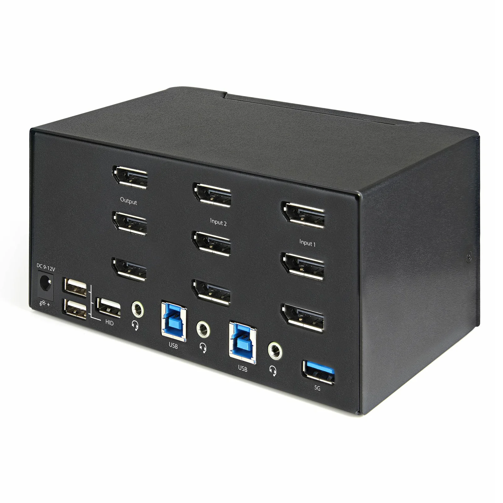 StarTech.com Commutateur KVM DisplayPort 2 Ports pour 3 Moniteurs - 4K 60Hz UHD HDR - KVM de Bureau DP 1.2 avec Hub USB 3.0 2 ports (5Gbps) et 4 Ports USB 2.0 HID, Audio - Commutation par Touches - TAA