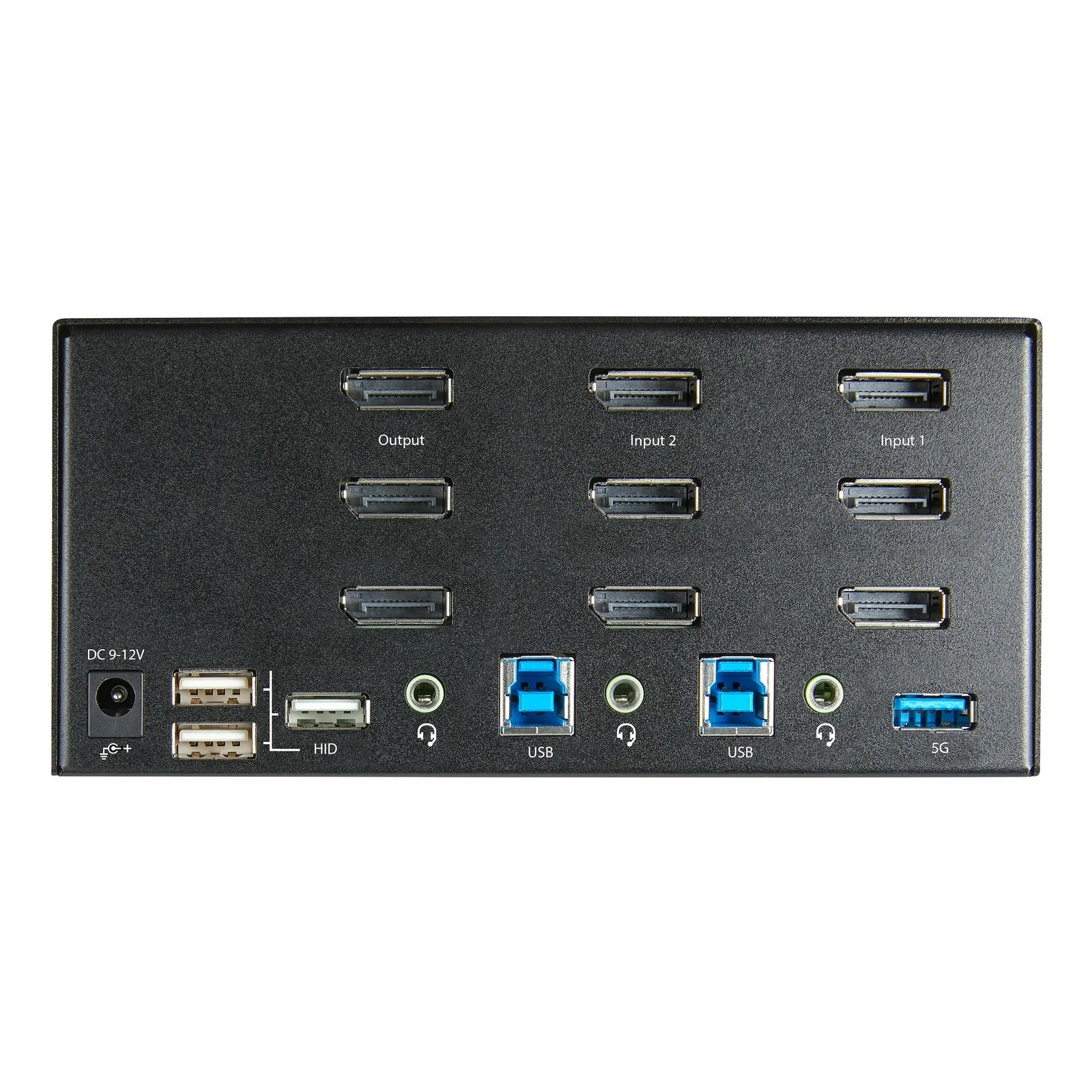 StarTech.com Commutateur KVM DisplayPort 2 Ports pour 3 Moniteurs - 4K 60Hz UHD HDR - KVM de Bureau DP 1.2 avec Hub USB 3.0 2 ports (5Gbps) et 4 Ports USB 2.0 HID, Audio - Commutation par Touches - TAA