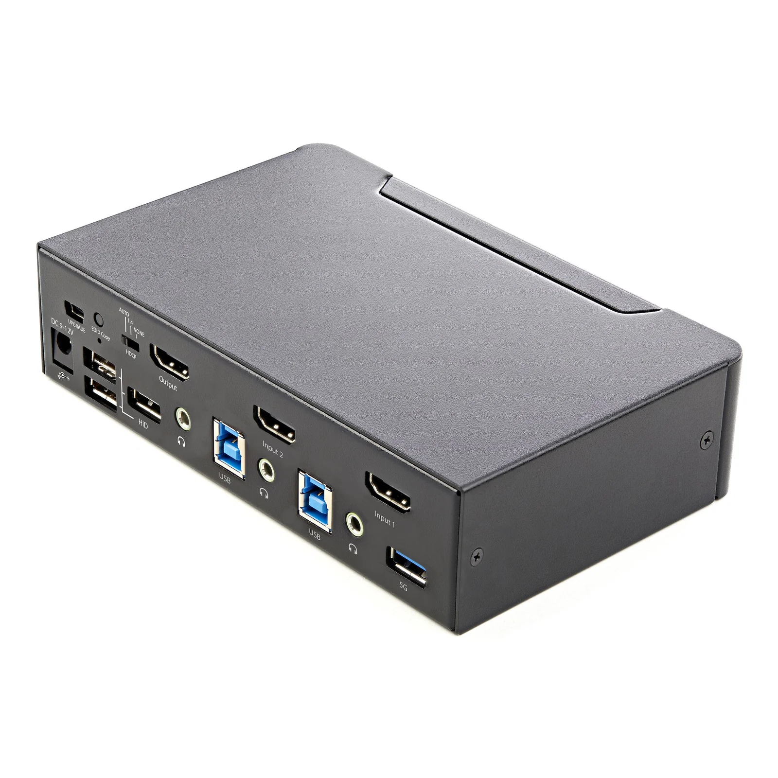 StarTech.com Commutateur KVM HDMI, 2 Ports - Moniteur Unique 4K 60Hz Ultra HDR - Commutateur KVM de Bureau HDMI 2.0 avec Hub USB 3.0 à 2 Ports (5Gbps) et 4x USB 2.0 HID, Audio - Commutation par Touches - TAA