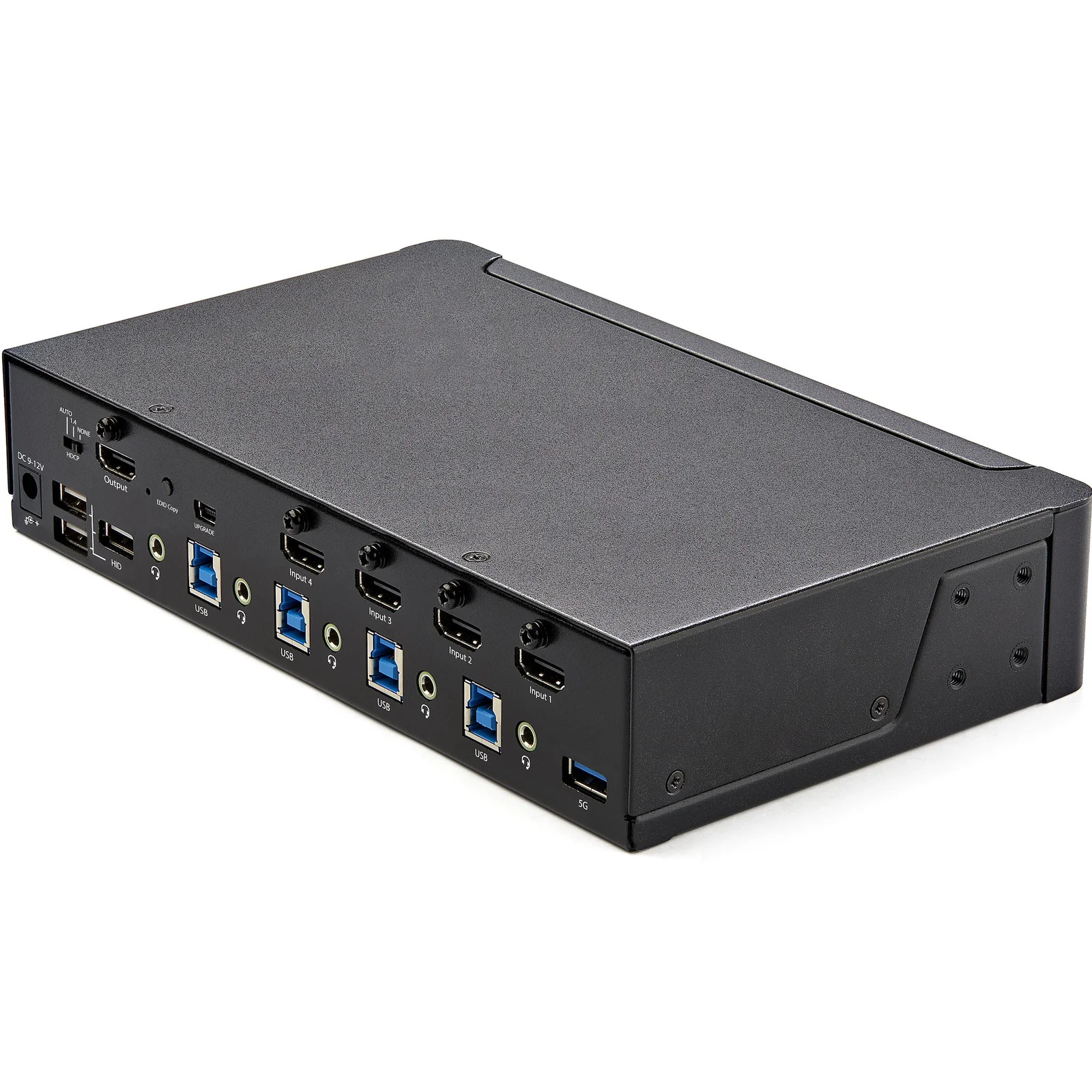 StarTech.com Commutateur KVM HDMI à 4 Ports - Moniteur Unique 4K 60Hz Ultra HDR - Commutateur KVM de Bureau HDMI 2.0 avec Hub USB 3.0 à 2 Ports (5Gbps) et 4x USB 2.0 HID, Audio - TAA