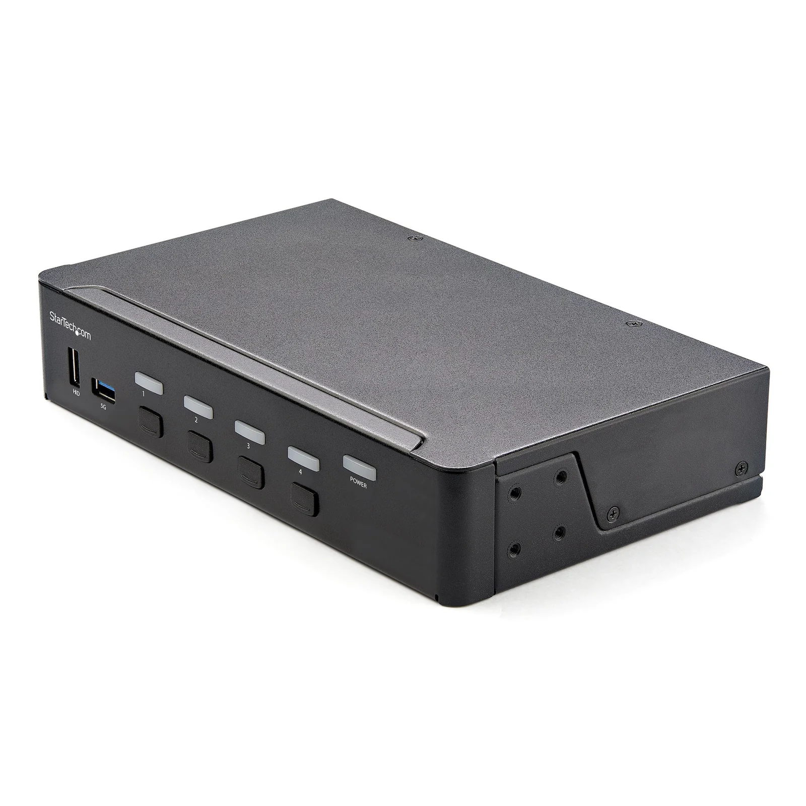 Commutateur KVM HDMI à 4 Ports - Moniteur Unique 4K 60Hz Ultra HDR - Commutateur KVM de Bureau HDMI 2.0 avec Hub USB 3.0 à 2 Ports (5Gbps) et 4x USB 2.0 HID, Audio - TAA