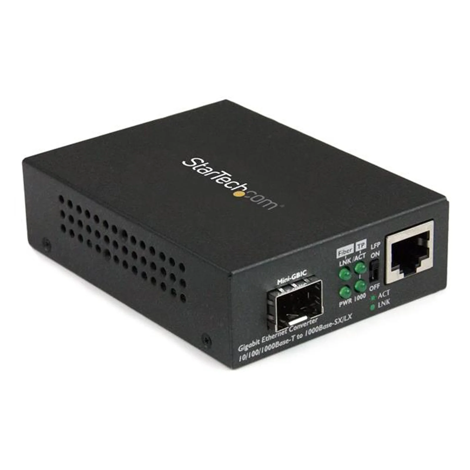 Convertisseur de média Gigabit Ethernet fibre optique avec slot SFP ouvert