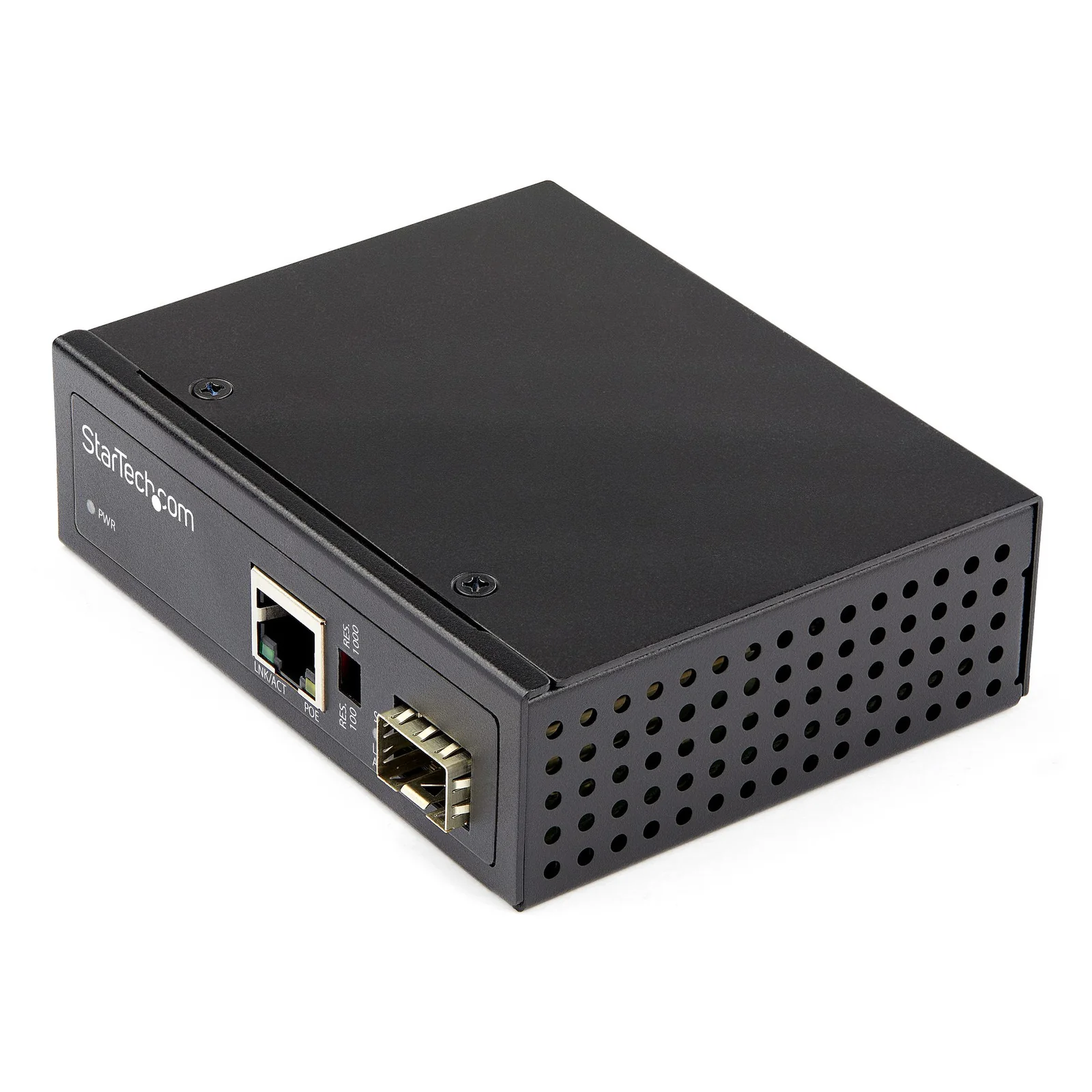 Convertisseur Fibre PoE+ Industriel 60W SFP vers RJ45 Gigabit