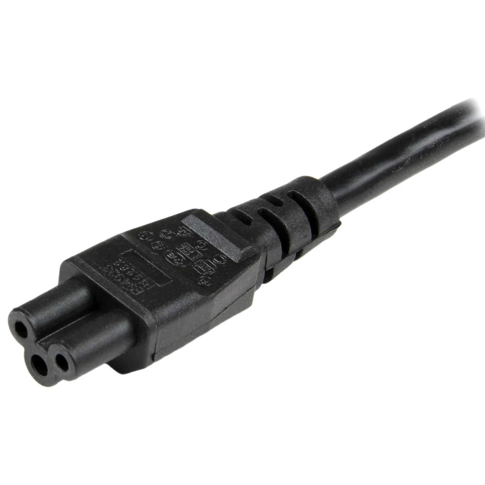 StarTech.com Cordon d'alimentation en trèfle Schuko CEE7 vers C5 de 1m pour ordinateur portable - M/F - Noir