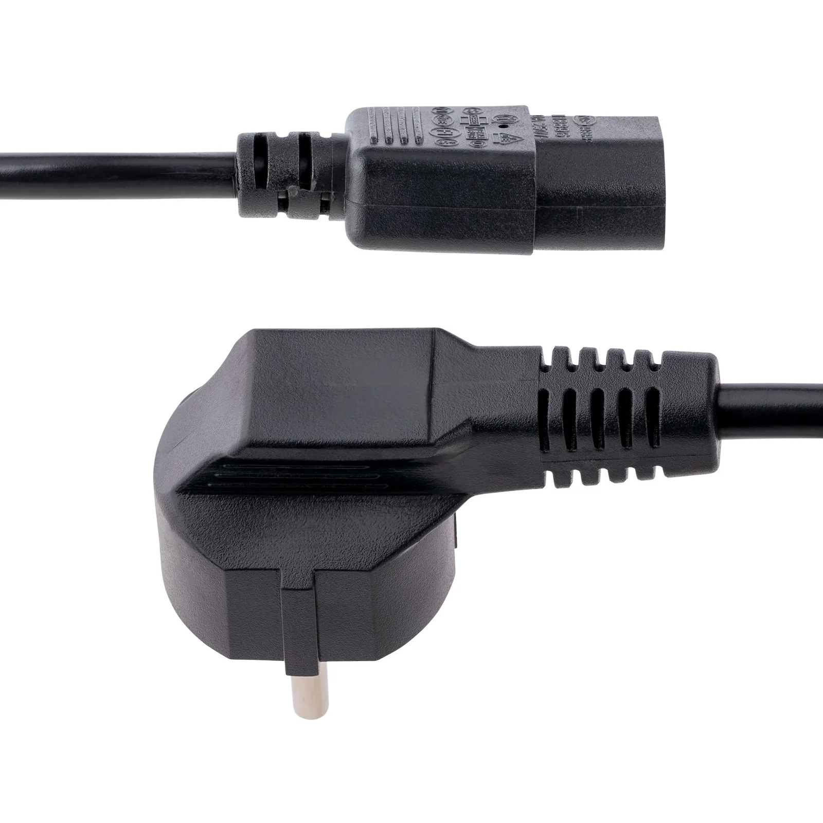 StarTech.com Cordon d'Alimentation PC de 1m - Câble Alimentation, 18AWG, 10A 250V - Cordon d'Alimentation pour Ordinateur Schuko UE vers C13 - Câble Alimentation TV/moniteur - Câble Schuko CEE 7/7 à IEC 60320 C13