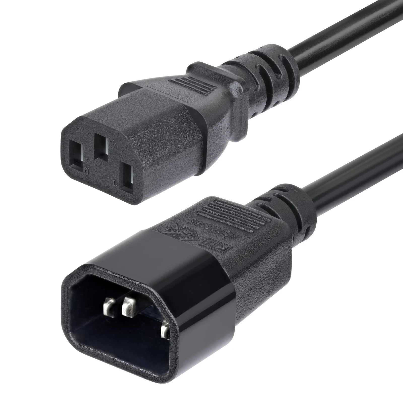 Cordon de Rallonge Électrique de 4,5m, Cordon d'Alimentation PDU C14 à C13, 15A 250V, 14AWG, Câble d'Alimentation AC pour PDU/Alimentation, Certifié KEMA-KEUR