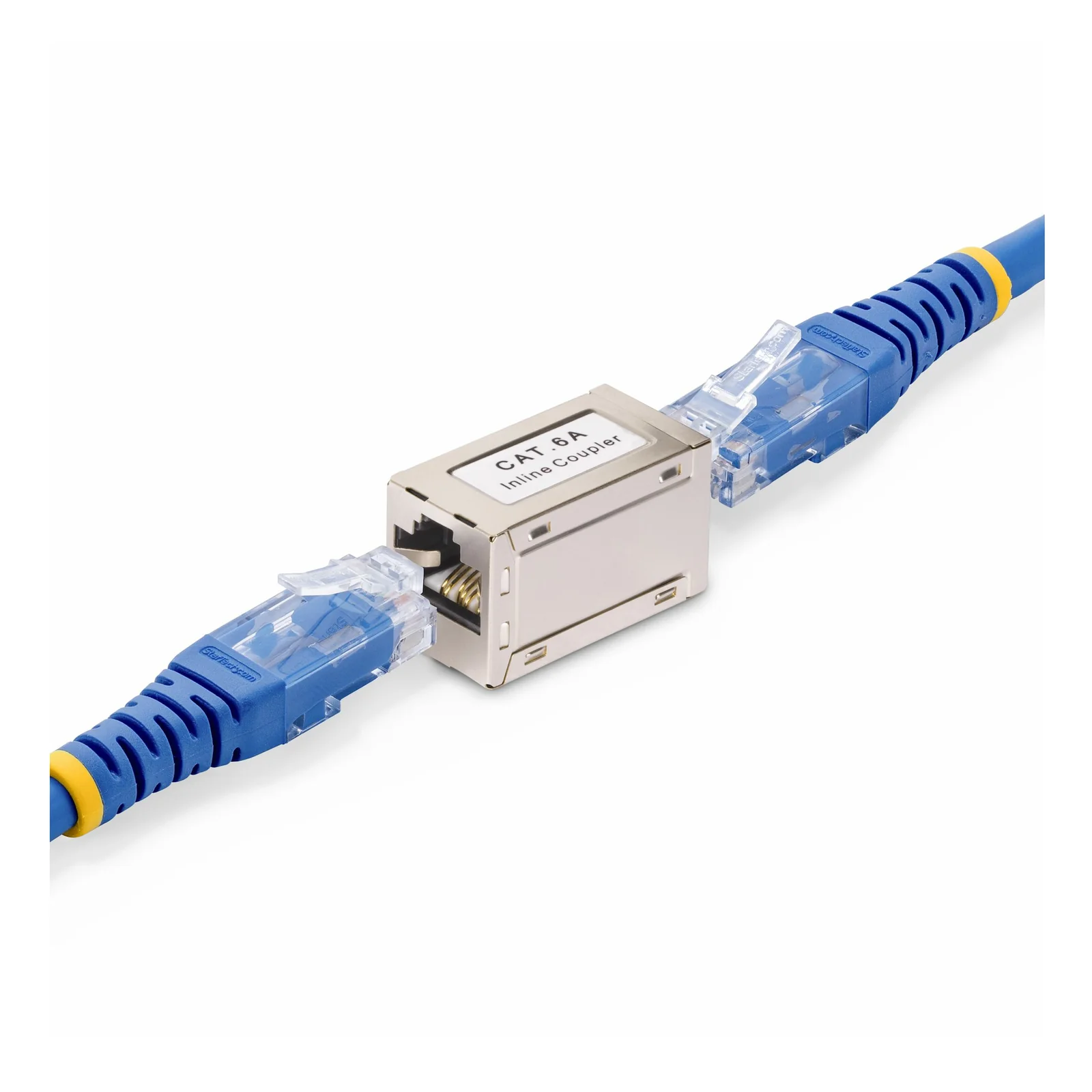 StarTech.com Coupleur RJ45 Blindé, Coupleur en Ligne Cat6a, Coupleur RJ45 Femelle vers Femelle (F/F) Brochage T568B, Extension de Câble Ethernet Blindé