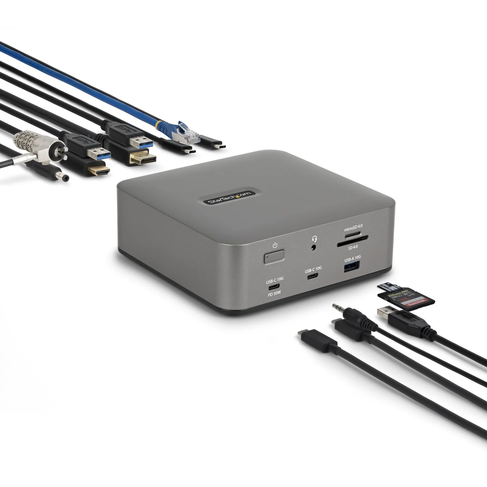 StarTech.com Dock Thunderbolt 5, Double 8K 60Hz, Triple 4K pour Windows, Jusqu'à Double 6K 60Hz pour Mac - Station d'Accueil TB5 et USB4 avec Transfert Max. 120 Gbps, PD 140W, Téléphone 30W, USB 10 Gbps